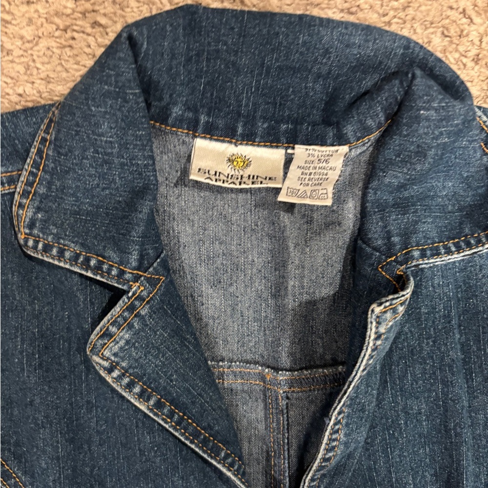 Y2K Denim Jumpsuit with Belt - Picture 4 of 12